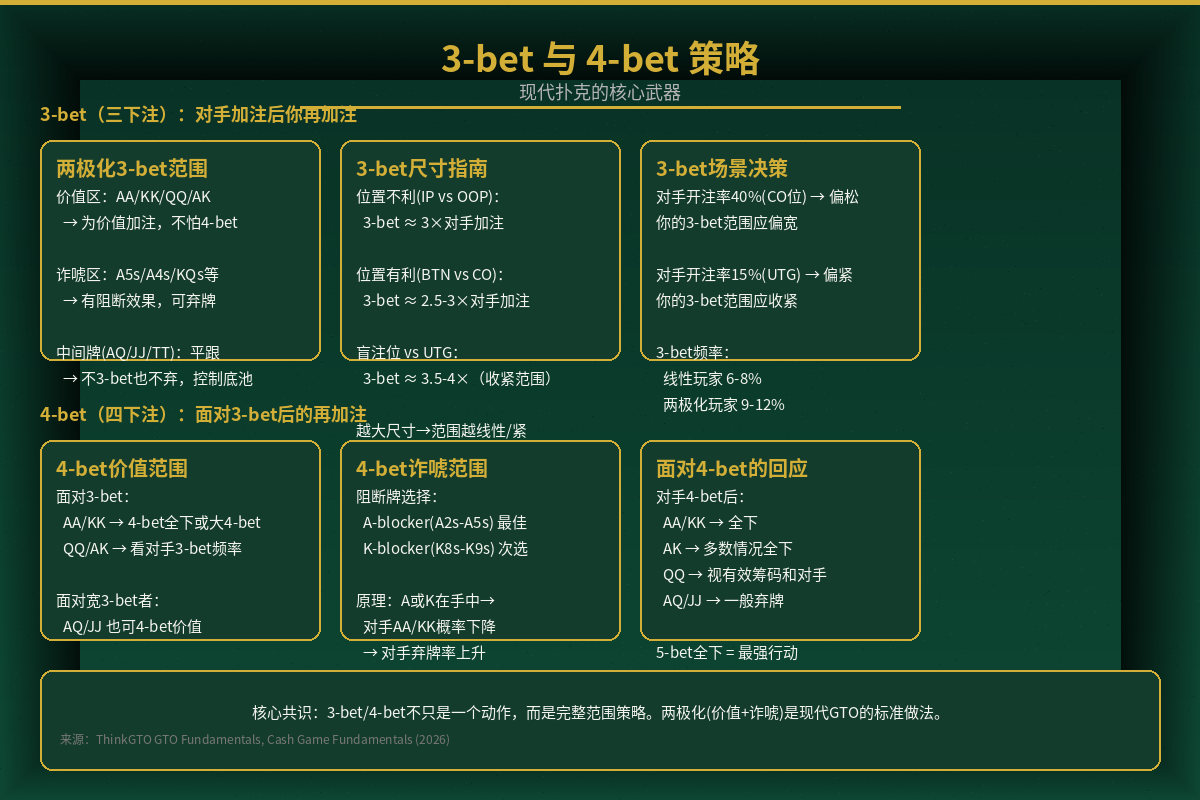 3-bet与4-bet策略